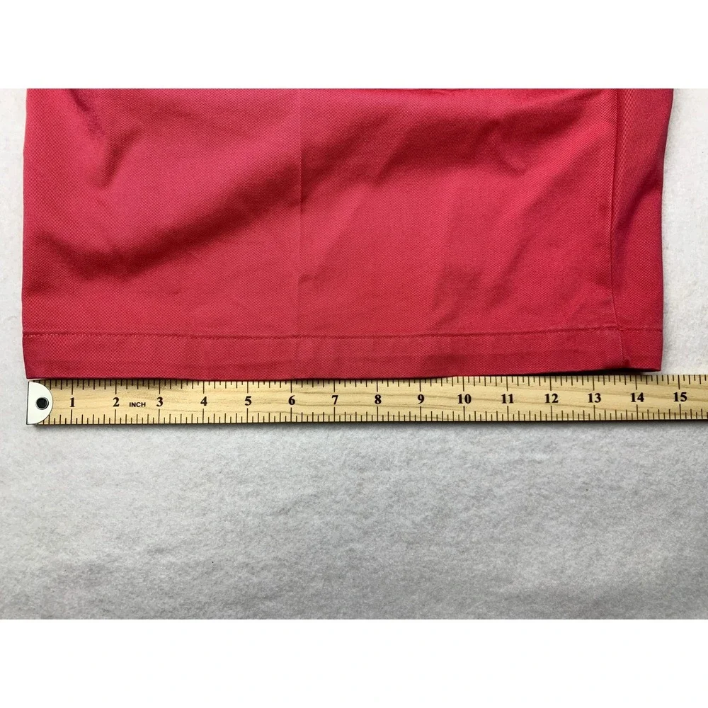 Lands End Shorts Mens 37 Coral Red Double Pleated Cotton‎ Chino Twill Golf 37
